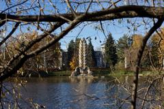 Gold Ear fountain at VDNH in Moscow