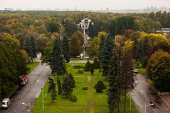 View of VDNKh from Cosmos Pavilion in Moscow