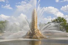 Golden Spike Fountain in Russia cultural heritage site