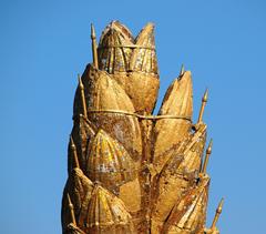 Golden spike symbolizing Russian cultural heritage