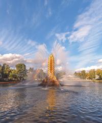 Golden Ear Fountain at VDNKh in Moscow