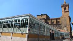 Scenic view of Oviedo, Spain with historic buildings and lush greenery