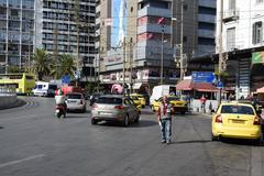 View of Athens near Omonoia Square in November 2021