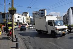 View of Athens near Omonoia Square