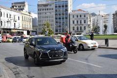 Athens city view around Omonoia Square