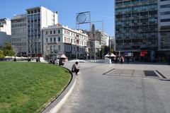 Panoramic view of Athens near Omonoia Square