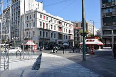 view of Athens near Omonoia Square