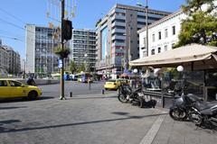 View of Athens near Omonoia Square