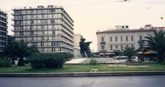 Panoramic view of Athens including historical landmarks