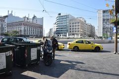 Panoramic view of Athens near Omonoia Square