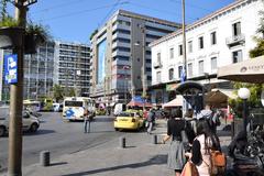 view of Athens near Omonoia Square