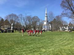 US Army Old Guard Fife & Drum Corps performing on Lexington Battle Green