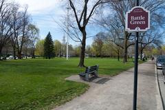 Lexington Battle Green sign, Massachusetts