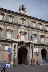 Palazzo Reale Facade with Clock in Naples