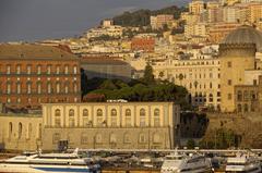 panoramic view of Naples with Mount Vesuvius in the background