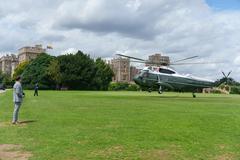 Marine One arriving at Windsor Castle