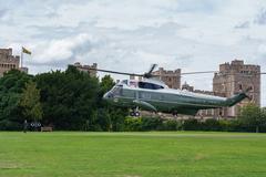 President Joe Biden boards Marine One at Windsor Castle