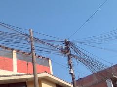 Tangled electrical cables