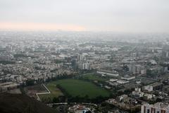 Skyline and cityscape of Lima, Peru from Santiago de Surco