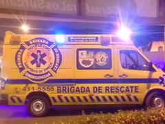 Modern ambulance belonging to the Surco Rescue Brigade