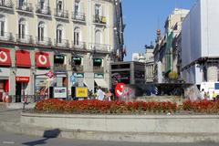 Puerta del Sol daytime view in Madrid, Spain