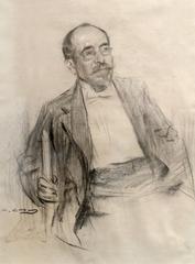 Portrait of Antonio Muñoz Degrain drawn by Ramón Casas Carbó in 1906