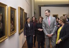 King Felipe VI visiting the Museum of Málaga on February 15, 2017