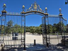 Entrance gate of Jardins de la Fontaine in Nîmes