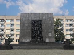 Warsaw Ghetto Heroes Monument west side view