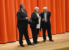 Krzysztof Grabowski, Agnieszka Arnold and Symcha Ratajzer at Rotem film premiere