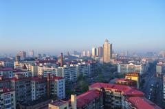 cityscape view from a room in Harbin China