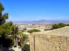 Panoramic view of Santa Barbara Castle in Alicante