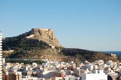 View of Castillo de Santa Bárbara in Alicante