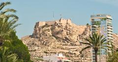 Alicante Spain coastline with buildings and marina