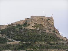 Santa Barbara Castle viewed from San Fernando Castle in Alicante