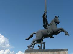 Veliky Novgorod War Memorial with floral tributes