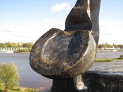 Horse hoof of the Victory Monument in Veliky Novgorod