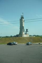 World War II peace monument in Veliky Novgorod from behind