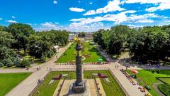 Glory Monument in Kruhla Square, Poltava, Ukraine