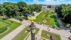 Glory monument in Kruhla Square, Poltava, Ukraine