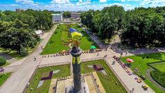 Glory Monument at Kruhla Square in Poltava, Ukraine