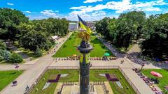 Kruhla Square Glory Monument in Poltava, Ukraine