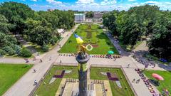 Glory Monument in Kruhla Square, Poltava, Ukraine