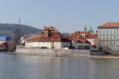 Kafka Museum from Vltava, Prague