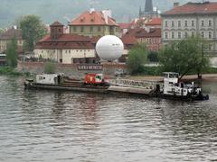 Boat on the Vltava River in Prague