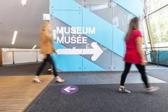 Entrance to the Bank of Canada Museum with a sign stating the museum is always free