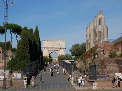 Ancient Roman temple and arch of Venus