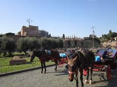 Roman Forum in Rome with ancient ruins and columns