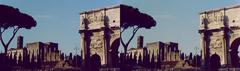 Arch of Constantine and Temple of Venus and Rome for stereoscopic view, Rome, Italy