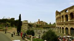 A panoramic view of Rome, Italy, in 2013 featuring iconic landmarks